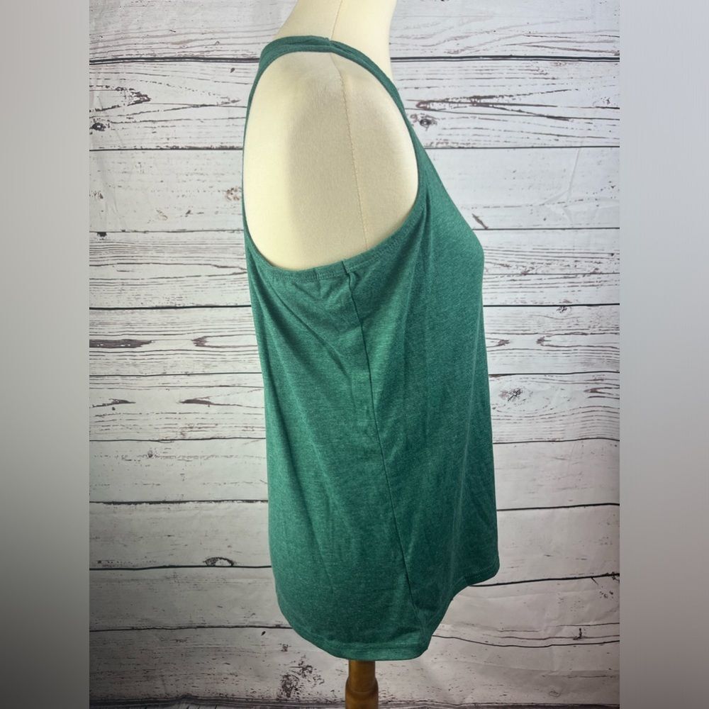 Women’s Green Racerback Tank Top - Picture 6 of 7